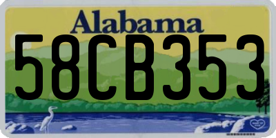AL license plate 58CB353