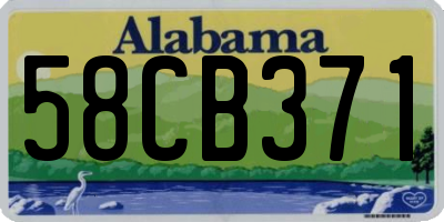 AL license plate 58CB371