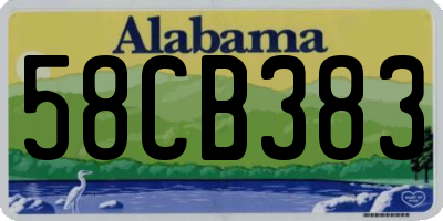 AL license plate 58CB383