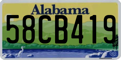 AL license plate 58CB419