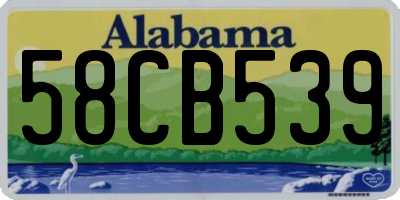 AL license plate 58CB539