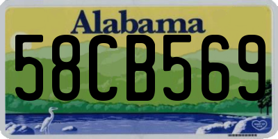 AL license plate 58CB569