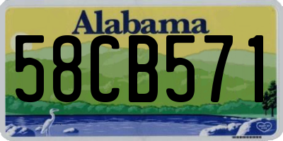 AL license plate 58CB571