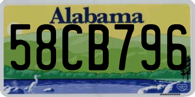 AL license plate 58CB796