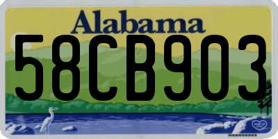 AL license plate 58CB903