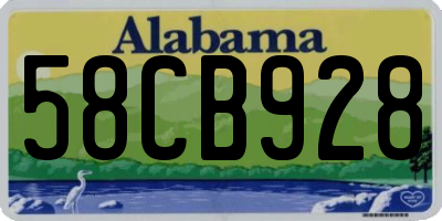 AL license plate 58CB928
