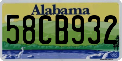 AL license plate 58CB932