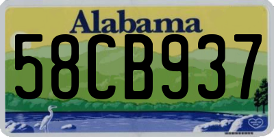 AL license plate 58CB937