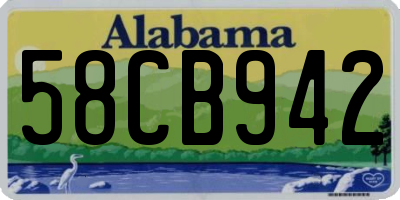 AL license plate 58CB942