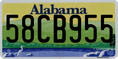 AL license plate 58CB955