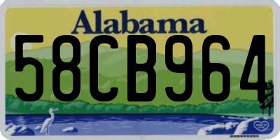 AL license plate 58CB964