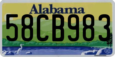 AL license plate 58CB983