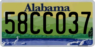 AL license plate 58CC037