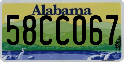 AL license plate 58CC067
