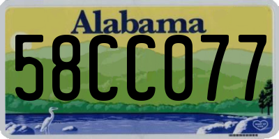 AL license plate 58CC077