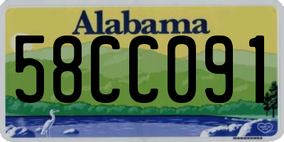 AL license plate 58CC091