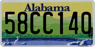 AL license plate 58CC140