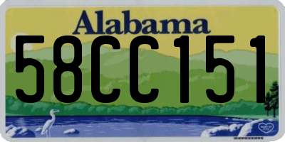 AL license plate 58CC151