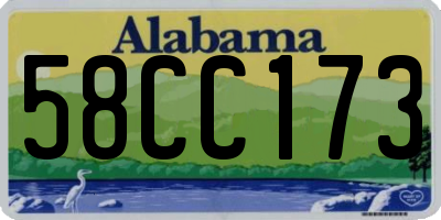 AL license plate 58CC173