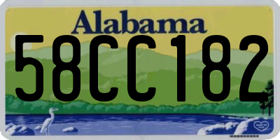 AL license plate 58CC182