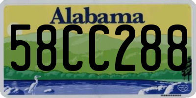 AL license plate 58CC288