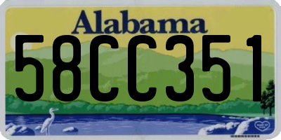 AL license plate 58CC351