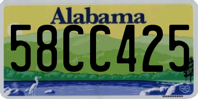 AL license plate 58CC425