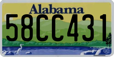 AL license plate 58CC431