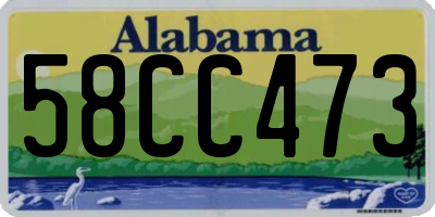 AL license plate 58CC473
