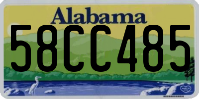 AL license plate 58CC485