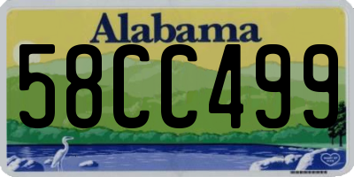 AL license plate 58CC499