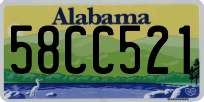 AL license plate 58CC521