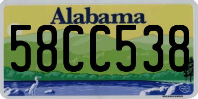 AL license plate 58CC538