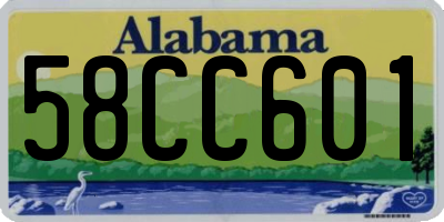 AL license plate 58CC601