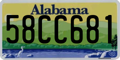 AL license plate 58CC681