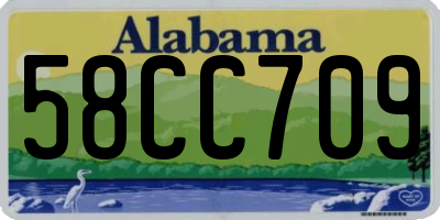 AL license plate 58CC709
