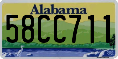 AL license plate 58CC711