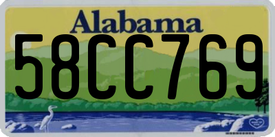 AL license plate 58CC769