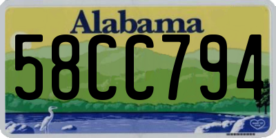 AL license plate 58CC794