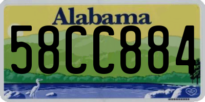 AL license plate 58CC884