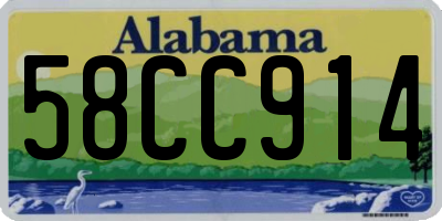 AL license plate 58CC914