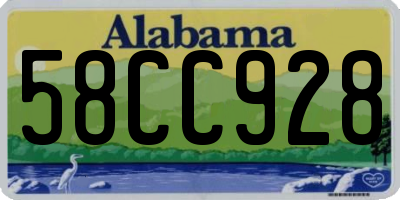 AL license plate 58CC928
