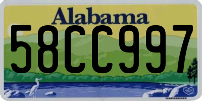 AL license plate 58CC997