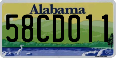 AL license plate 58CD011