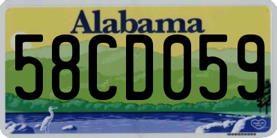AL license plate 58CD059