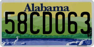 AL license plate 58CD063
