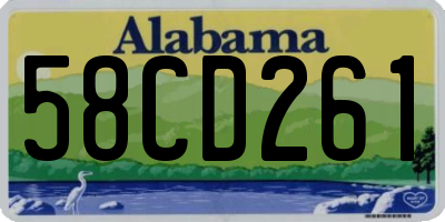 AL license plate 58CD261