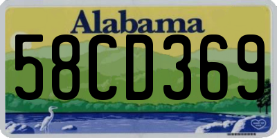 AL license plate 58CD369