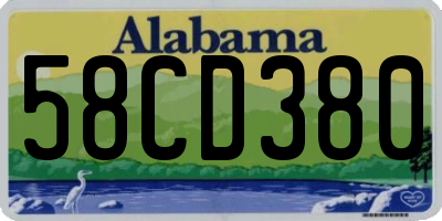 AL license plate 58CD380