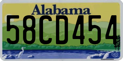 AL license plate 58CD454